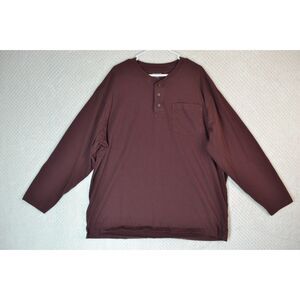 Duluth Trading Co Men's 2XL Relaxed Fit Long Tail Tee Maroon Long Sleeve